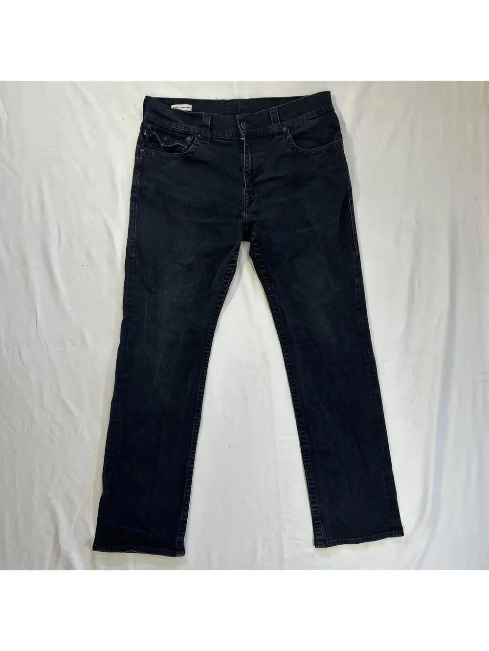 Gothic True Religion Ricky Flap SN Body Rinse Black jeans in men’s size 36.
